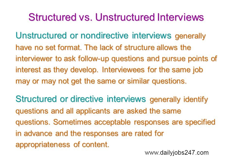 Structured interview